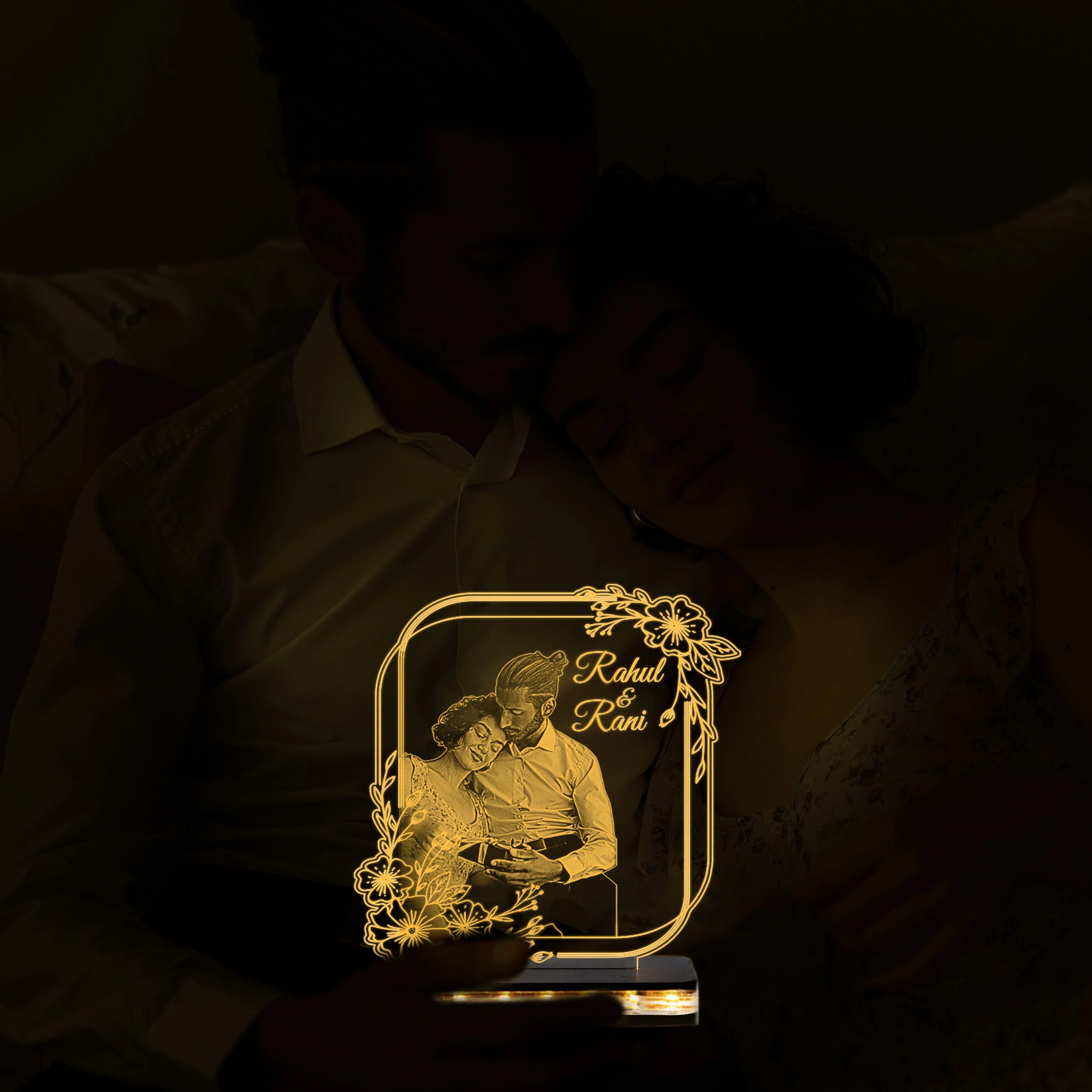 Giftkidukan Lovely couple Table Lamp (9 cm, Warm White)